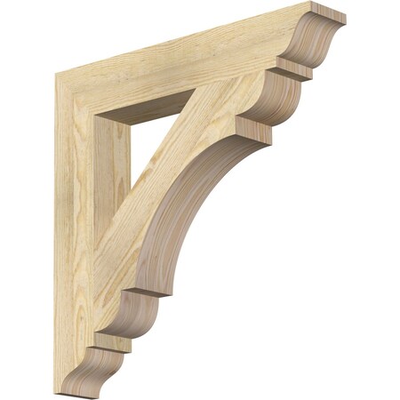 Ekena Millwork Olympic Traditional Rough Sawn Bracket, Douglas Fir, 4"W x 24"D x 24"H BKT04X24X24OLY01RDF